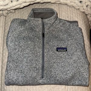 patagonia quarter zip pullover grey